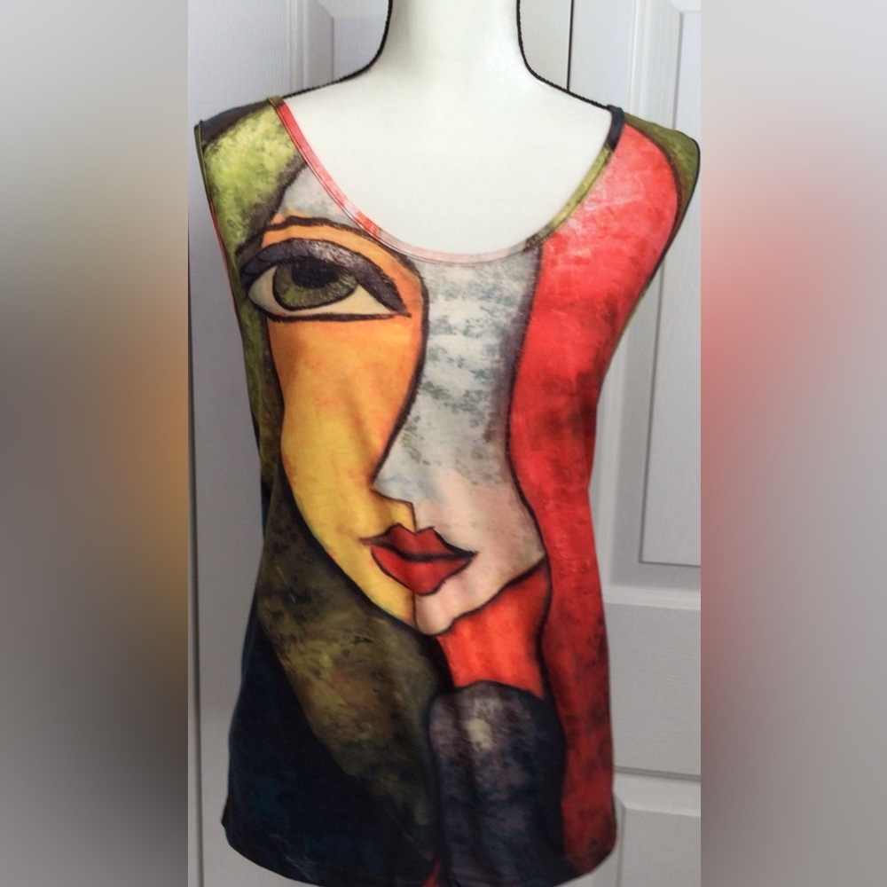 Colorful abstract art tank top